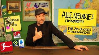 Alle Neune - Die 3er-Quoten-Pinnwand! |  Der sechste Versuch des Sportwetten-Experiments | 02.10.24