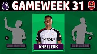 FPL GW31 KNEEJERK - Muniz In For Watkins?! FPL Challenge Is Better Than FPL! (Nathan Bacon Jerky)