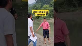 Stone Skipping champion, chatara hiking gruop