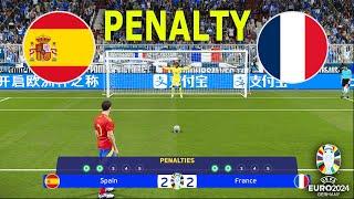 SPAIN vs FRANCE - Penalty Shootout | UEFA Euro 2024 - Semi - Final | PES Gameplay