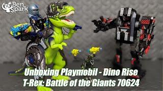 Unboxing PLAYMOBIL Dino Rise T-Rex: Battle of the Giants (70624)