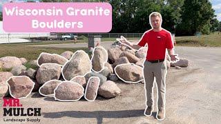 Wisconsin Granite Boulders - Natural Stone Steps at Mr. Mulch Landscape Supply