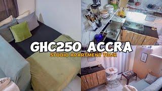 my realistic GHC250 per month studio apartment tour in Accra, Ghana