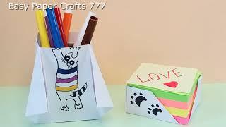 How to make pen holder/ storage box/Easy Paper Crafts 777