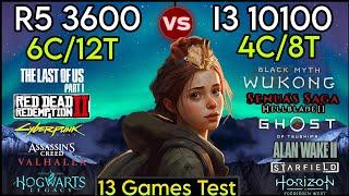 Ryzen 5 3600 vs I3 10100 - Test In 13 Games - Which Is Better ? ft. RTX 4070 Super