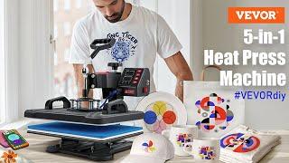 VEVOR Heat Press, 5 in 1 - for T-Shirt Plate Mug Cup, 900W