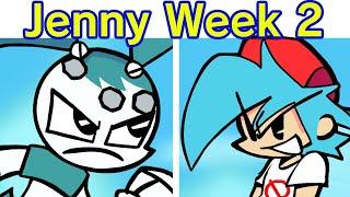 Friday Night Funkin' VS Jenny FULL WEEK 1-2 + Cutscenes (FNF Mod) (My Life As A Teenage Robot/XJ-9)