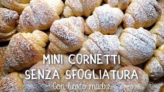 MINI CORNETTI SENZA SFOGLIATURA con lievito madre