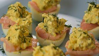 Delicious and Easy Salmon Stuffed Eggs Healthy Breakfast Recipe