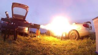 250lb Railgun vs. Galaxy S3, 27,000 Joules, Launch #7