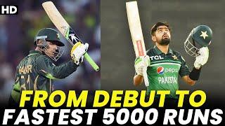 From Debut To Fastest 5️⃣,0️⃣0️⃣0️⃣ ODI Runs By Babar Azam | PCB | M2B2A