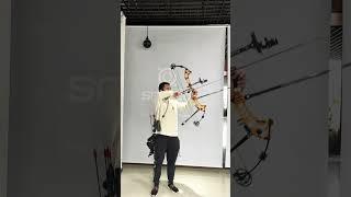 Sanlida pro archer Xue Zheng 50m Hero 10 indoor shooting.#hero10 #sanlida #compoundbow #archery