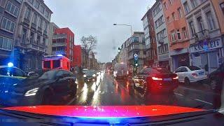 [INSIDE VIEW] Einsatzfahrt im Regen durch Aachen - MTD auf Einsatzfahrt
