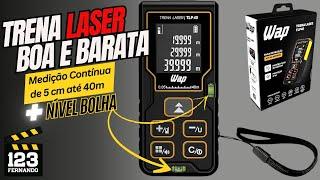 CUIDADO! TRENA A LASER DIGITAL BOA E BARATA WAP TLP 40 Profissional 40m com CORDÃO e NÍVEL BOLHA