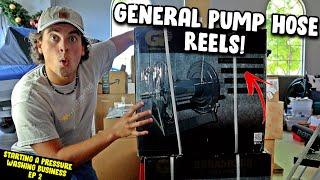 General Pump 5000 PSI 300ft Hose Reels! - Unboxing (Starting A Pressure Washing Business: EP 2)