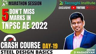 Steel Design Basics l Marathon Class l Crash Course Day 19 l Terzaghi Institute