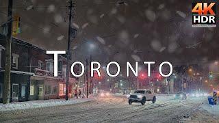 Immersive Canadian Snowstorm In Roncesvalles Toronto- Toronto Walking Tour 4K