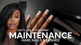 MAINTENANCE SELF CARE VLOG | HAIR, NAILS & LASHES + DYSON AIRWRAP TUTORIAL | ASHLEY DIOR