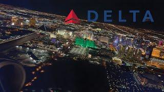 Delta 767-400 Amazing Night time Takeoff from Las Vegas to Atlanta