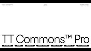 TT Commons Pro Sans Serif Font Family