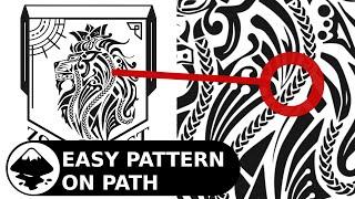 Inkscape | How to put a Pattern along a Path