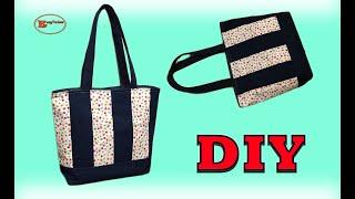 DIY ZIPPER TOTE BAG SEWING TUTORIAL