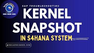 Advanced Troubleshooting using Kernel Snapshot in S4HANA | #sap #s4hana #hana #sapbasis #linux