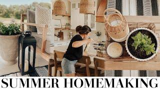 SUMMER HOMEMAKING DITL | cleaning, decorating, & garden chat!