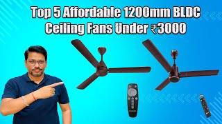Top 5 Affordable 1200mm BLDC Ceiling Fans Under ₹3000🪭🪭 | Best BLDC Ceiling Fans in 2024