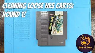 Cleaning loose NES carts. Round 1!