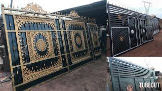 See This Kind Of High Quality Designers Rolling Gates, Gold Design Gates, Steel Gates In Benin City.