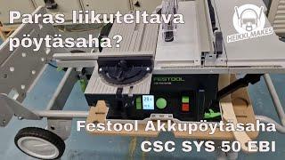 Hiplaillaan hyvää mutta ei halpaa pöytäsirkkeliä - Akkupöytäsaha CSC SYS 50 EBI