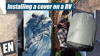 Installing a cover on a RV for winter