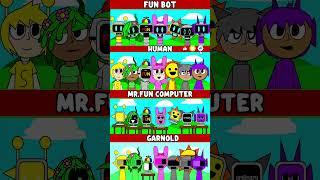 Fun Bot vs Human vs Mr.Fun Computer vs Garnold Incredibox Sprunki MIX VERSION #sprunki #funbot