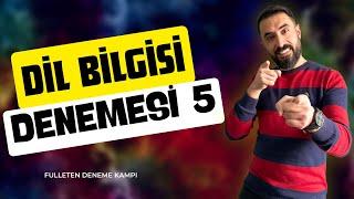 DİL BİLGİSİ DENEME SORU ÇÖZÜMÜ KAMPI 5.GÜN / Soru Çözümleri ile Full Tekrar TYT - KPSS