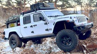 1/10 Scale RC Killerbody Jeep Gladiator Rubicon(Mercury Chassis) Off-road Driving #1.