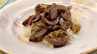 Pork kidneys with rice