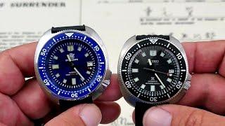 Comparison-Seiko Willard SBDC109 vs. Steel Dive Willard Homage