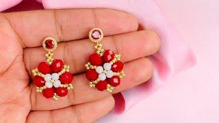 ARETES de bisutería| cómo hacer aretes artesanales| Diy aretes| Diy earrings|aretes con cuentas