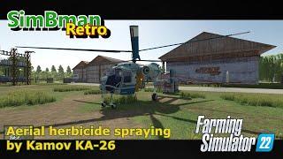 Aerial herbicide spraying by Kamov KA26 helicopter / Farming Simulator 22 / FS22, LS22