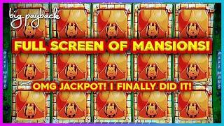 FULL SCREEN of MANSIONS JACKPOT on Huff N' Even More Puff Slots!!!