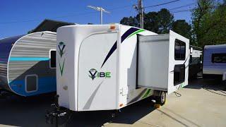 SOLD! 2013 V-Cross Vibe 6405 V-Nose Travel Trailer, Slide Out, Bunks, Queen Bed, $10,900