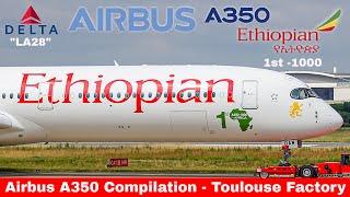 AIRBUS A350 Compilation, include Ethiopian Airl, Sichuan Airl, Delta, Air France, Lufthansa.. (2024)