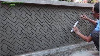Professional Fence Wall Construction Design Using Sand And Cement - Beautiful Fence Wall Decoration