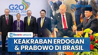 Erdogan Pegangi Tangan Prabowo dalam Pertemuan Para Pemimpin MIKTA di KTT G20 Brasil