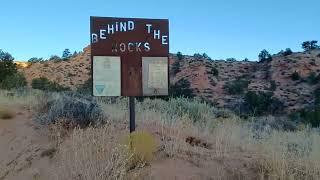 Camping at the Behind the Rocks trailhead south of Moab, Utah