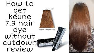 How to dy keune 7.3hair color without cut down # keune fashion shade dy# medium golden blond review