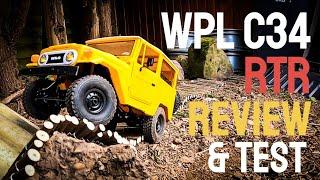 WPL C34 REVIEW AND TEST. 1/16 Toyota FJ Landcruiser. Awesome budget trail truck!