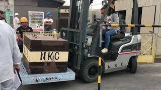 Forklift liecense trial pratice  in japan 2019july2 at ebina