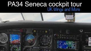 (HD) Piper PA34 Seneca - Multi-engine aircraft cockpit tour